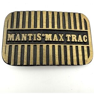 Mantis Max Trac DynaBuckle Solid Brushed Brass Belt Buckle USA Vintage 2 Inch